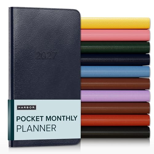 Harbor Pocket Monthly Planner 2026-2027 Leida Navy