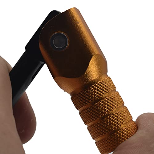 Image of CNC Aluminum Gear Shifter Lever, Foldable Pedal Shifter Lever Fit for CRF50 XR50 XR CRF 50cc 110cc 250cc Dirt Pit Monkey Bike Motorcycle ATV Quad (Black&Golden)