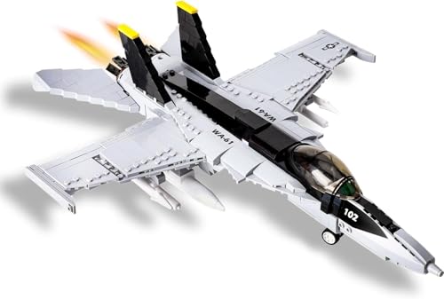 QLT QIAOLETONG F/A-18 Hornet Fighter Tomcat Militar Avión Bloques de Construcción Bloques de Construcción, City Avión Regalos para Adultos a partir de 6-18 Niños Años SetCollector(682 piezas)
