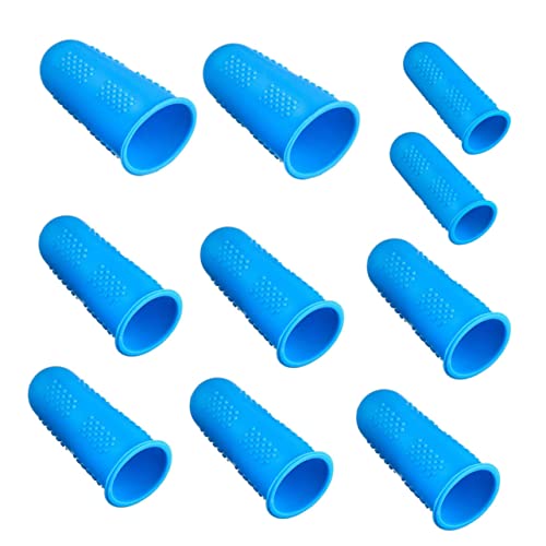TOYZFRIENDY 10 piezas Protector de Dedos Térmico Antideslizante de Silicona Elástica Funda Resistente y Flexible para Cocina y Manualidades con Textura de Cubre Dedos para Protección contra