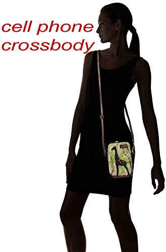 CHALA Canvas Cell Phone Crossbody Purse - Women Multicolor Handbag with Adjustable Strap - Giraffe - sand - Thumbnail 7