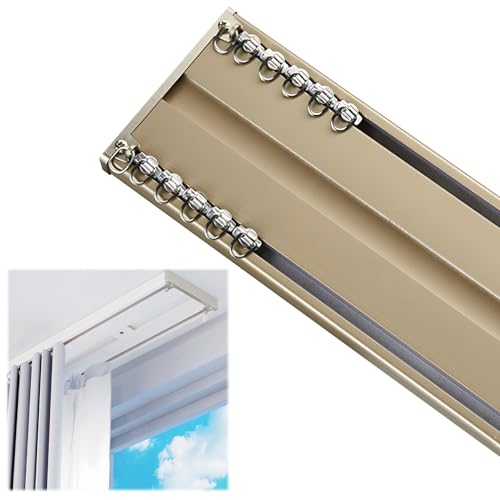 CMJYMX Double Curtain Rail Track Silent Double Curtain