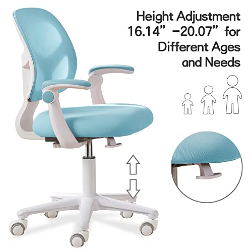 Dioshome Kids Desk Chair, Height Adjustable Kids Chair, Swivel Children's Study Chair. Suitable For Boys And Girls Aged 4 To 12. Use Pressure Self-Loc #TOP2