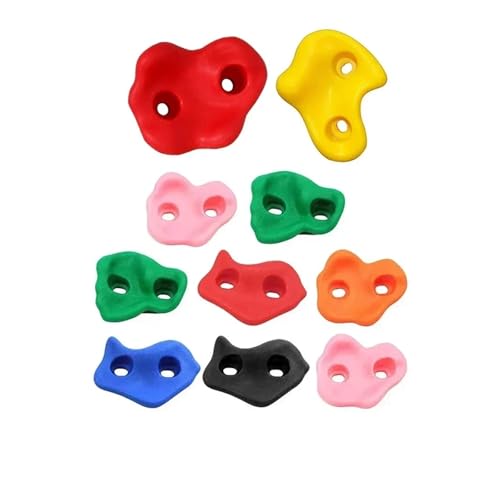 10 pezzi di parete da arrampicata con pietre da arrampicata, parco giochi fai da te, set da gioco for interni ed esterni(10pcs no screw)