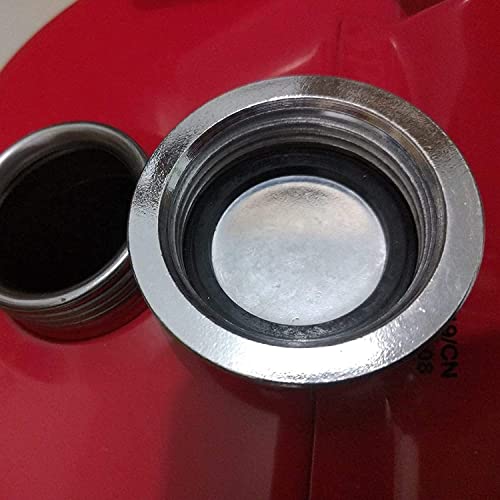 Bidon d'essence en métal rouge 10L en tôle d'acier - 3