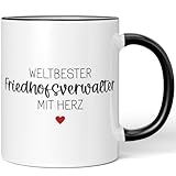JUNIWORDS Tasse, Weltbester Friedhofsverwalter, Schwarz (6679382)