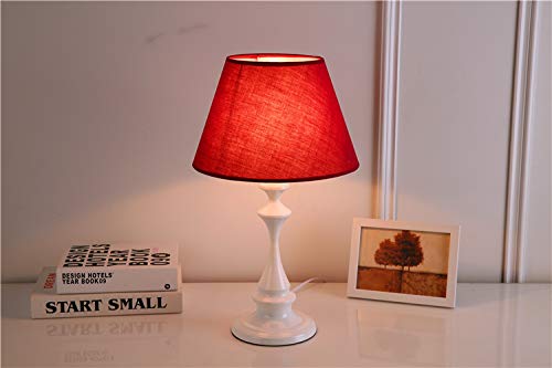 Preisvergleich Produktbild RBB Kinder 'S Tischlampe, Schlafzimmer Nachttischlampe, Wohnzimmer Lampe, Studie Lampe, E27 Naturharz (Beige) Stoff Lampenschirm