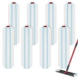 8 Pack Microfiber Mop Pad for O-Cedar H2prO Flat Mop System, Reusable Mop Head Replacements, Machine Washable (White*8P)