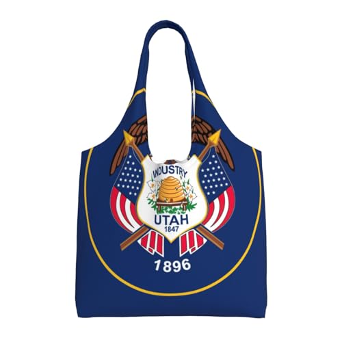 Sac fourre-tout en toile Utah noir 36x32 cm pour femme