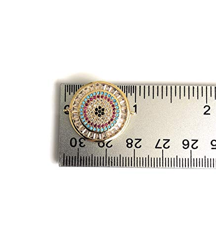 Sifrimania Evil Eye Adjustable Sliding Bead Fashion Bracelet For Women Of All Ages (Round Gold) #TOP6