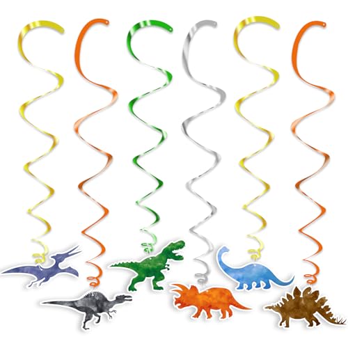 24Pcs Dinosaur Hanging Swirls Decor