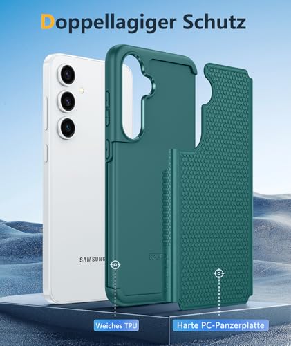 Coque pour Samsung Galaxy S24-FE antidérapante verte antichoc - 3