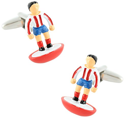 MasGemelos - Gemelos Subbuteo Camiseta Madrid Rojo-Blanco Cufflinks