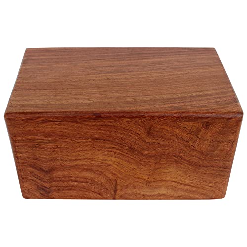 Indian Glance Wooden Urn Box - Urn for Human Ashes Funeral Cremation Urn (X-Large 9.5″ x 6.5″ x 5″ Urn Holds: 200 cu. in.) - Thumbnail 2