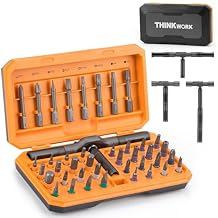 THINKWORK 42 in 1 Ratchet Screwdriver Set, Magnetic Bit Screwdriver Set With Detachable Ratchet Handle, Repair Tool Kit for furniture, computer, bicycle and DIY free Combination