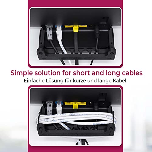 MOBILEFOX Wandhalterung passend für Telekom Speedport Smart 4 | 4 Plus Router Wandhalter WLAN Halterung Halter mit Kabelmanagment, dual Band