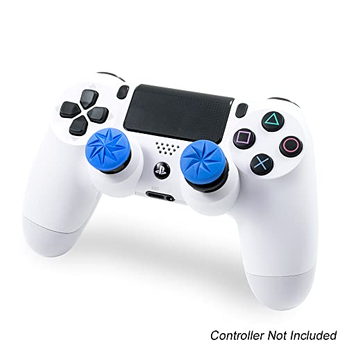 Kontrolfreek Fps Freek Edge For Playstation 4 (Ps4) And Playstation 5 (Ps5) | Performance Thumbsticks | 1 High-Rise Convex, 1 Low-Rise Convex | Blue #TOP3