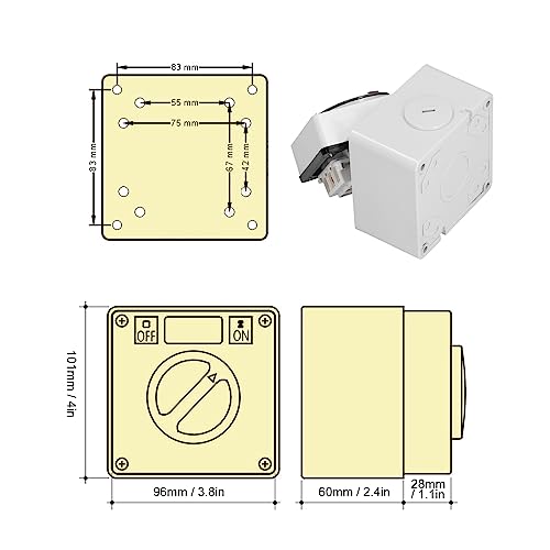 Interrupteur d'isolation PC ignifuge IP66 coupe-circuit verrouillable