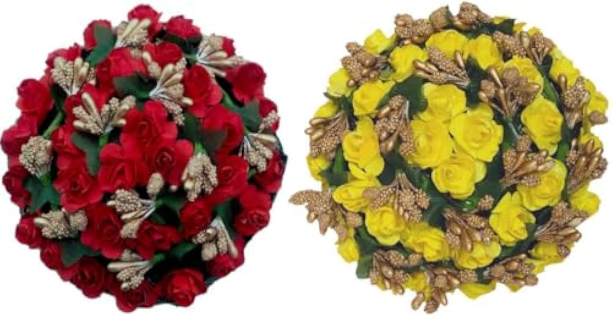 Bun Juda Maker Flower Gajra Hair Accessories, Multicolor