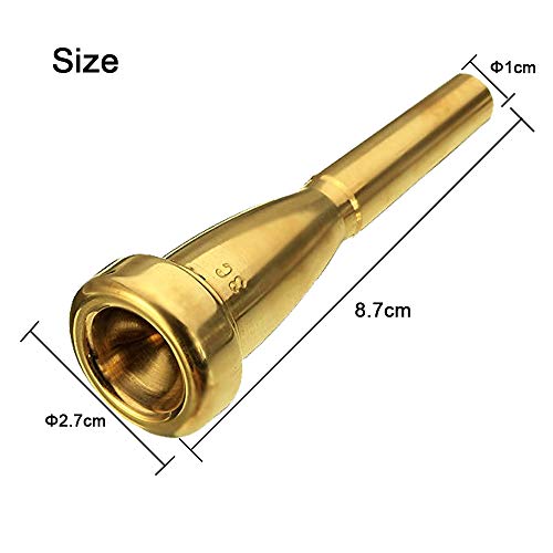 Accoco 3C/5C/7C Trumpet Mouthpiece, Copper Material Trumpet Accessories Parts(3 Pack) #TOP5