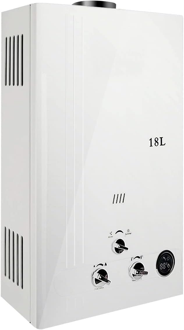 Tengchang 18L LPG Propane Gas Hot Water Heater Tankless Instant Boiler Digital Display with Shower