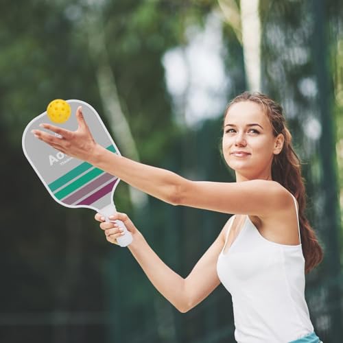 Image of AOBORTY Pickleball Paddles 4 Pack - USAPA Light Graphite Premium Rackets Fiber Face & Polymer Honeycomb Core Pickleball Set with 4 Outdoor Indoor Balls Including Portable Carry Bag