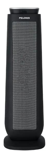 1500-Watt 23 in. Digital Tower Indoor Ceramic Heater Quiet Operation w/ Safety Overheat Protection and Fan Mode in Black