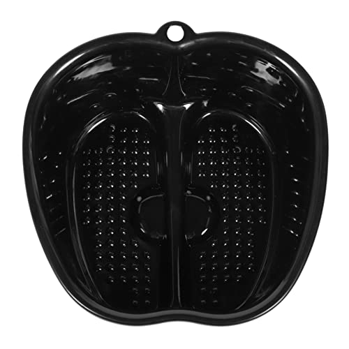 FRCOLOR 1 Pc Baño de pies almohadillas lavabo para los pies plantar diluvio cuidado personal foot rest lavabo de masaje de pies creativo tina de baño para pies el plastico Black