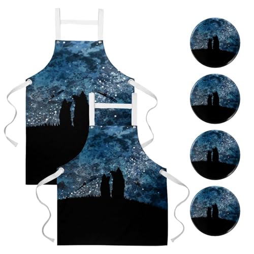Tablier de serveuse avec 4 broches ajustable pour la pâtisserie et le travail en restaurant