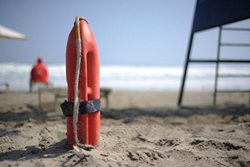 Lifeguards on Beach Photo Photograph Cool Wall Art Print Poster