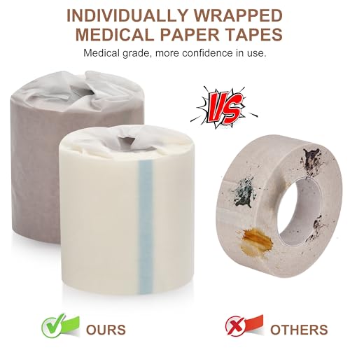 8 Rolls Medical Tape for Wound Care，Paper Tape Medical 2\" x10yds,Paper Surgical Tape, Micropore Tape, First Aid Paper Tape for Sensitive Skin, Paper Surgical Tape Breathable(White) - Thumbnail 4