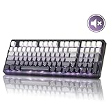 ZORNHER ZH980 Silent Mechanical Keyboard,95% Black & White Silent Gaming Keyboard with Number Pad,Lighted Up PBT Keycaps,Keyboard Quiet Silent Switches,Hot-Swappable,RGB Backlit