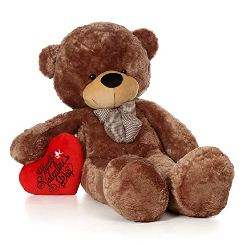 Image of 4 Feet Chocolate Teddy Bear - Soft Toy Gift for Loved Ones (4 Feet, Chocolate)