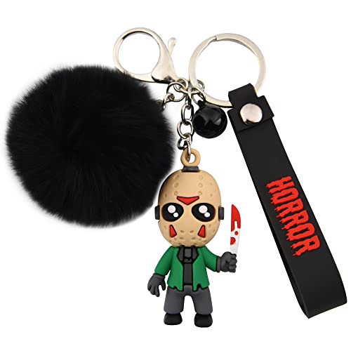 CEMMY XU Women Men Halloween Keychain Horror Movie Keychains Small