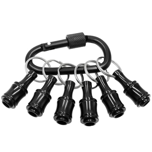 Aoyswuz 6 Piezas Soporte Para Destornillador Hexagonal Con Mosquetón 1 4 Pulgadas Soportes Para Brocas, Llavero De Brocas Para Destornillador Adaptador