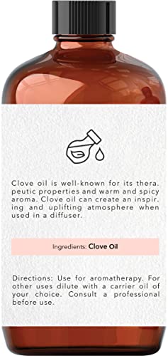 Brooklyn Botany Clove Essential Oil – 100% Pure And Natural – Therapeutic Grade Essential Oil With Dropper - Clove Oil For Aromatherapy And Diffuser - 4 Fl. Oz #TOP3