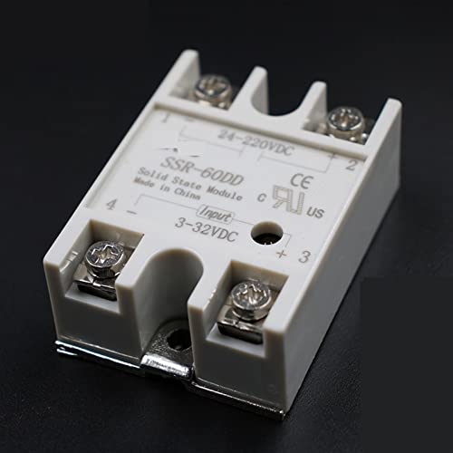 Relé de estado sólido SSR-60DD 60A 3-32V CC control industrial de potencia