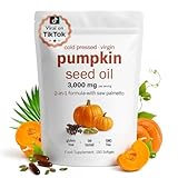 Pumpkin Seed Oil Capsules 3000mg per Serving – Cold Pressed Virgin Pumpkin Oil – Nutrient-Rich Omega 6 & 9 for Hair, Skin & Daily Wellness – 180 Softgels, Non-GMO