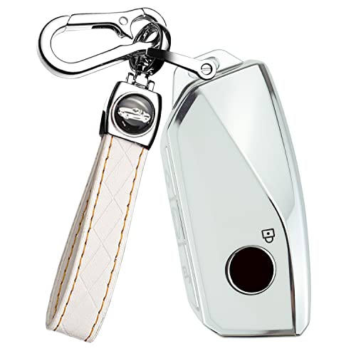 Coque de clé BMW TPU blanc protection étui clé Série 7 X7 iX XM 2023