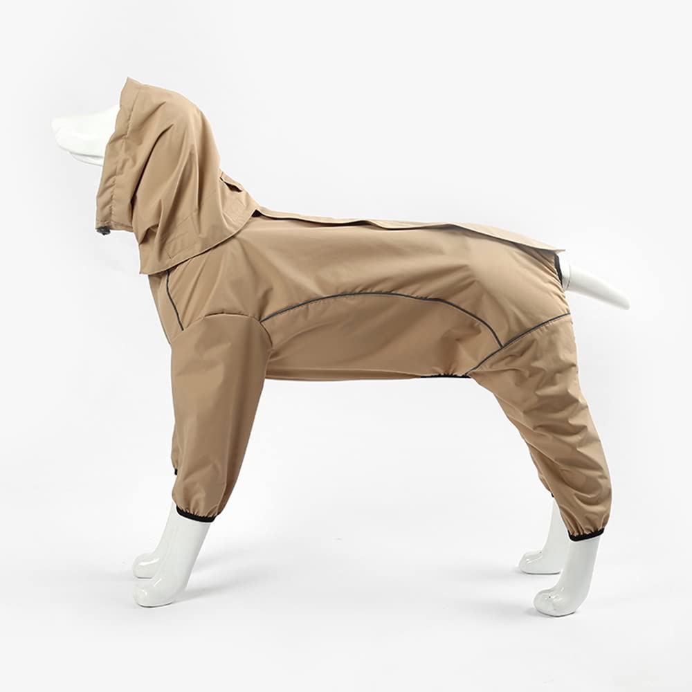 Chubasquero para Perros, Ropa Impermeable for Perros Grandes, for Pug, Bulldog francés, con Todo Incluido, Suministros for Mascotas(Khaki,XS)
