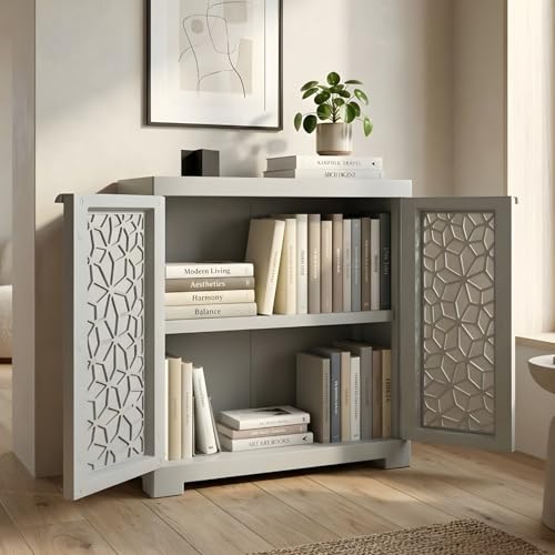 Image of Nilkamal Freedom Star Small (FMSSTAR) 2 Shelves Plastic Bookshelf with 3-Year Warranty| Multipurpose Storage Cabinet & Book Rack for Home | Durable, Easy-Clean |Book Organiser |Haze Grey & Milky White