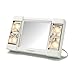 Jerdon J1010 6-Inch Portable Lighted Mirror with 3x Magnification, White Finish