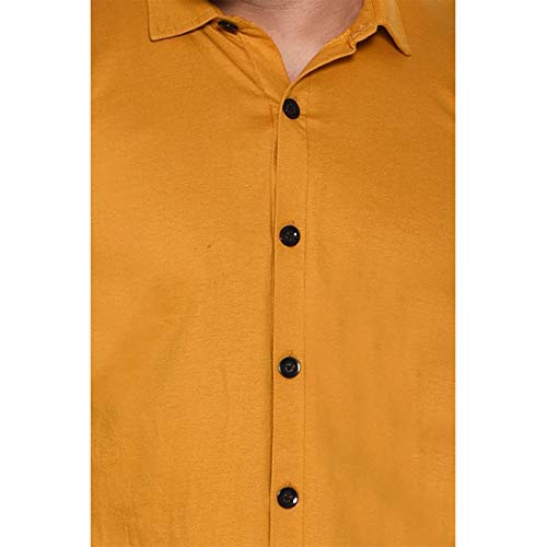Image of Geum Men's Cotton Full Sleeve Spread Collar Casual Shirt