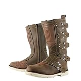 ICON One Thousand Elsinore Men's Leather Street Racing Motorcycle Boots - Brown / Size 8.5