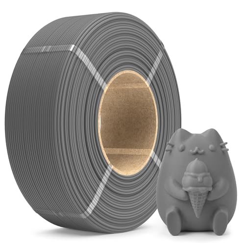 Image of SUNLU Matte PLA Filament Refill 1.75mm 1KG, 3D Printer Filament PLA Refill, No-Spool PLA Matte Filament for Reusable Spools Compatible with Bambu Labs Filament, 1KG /Roll Grey
