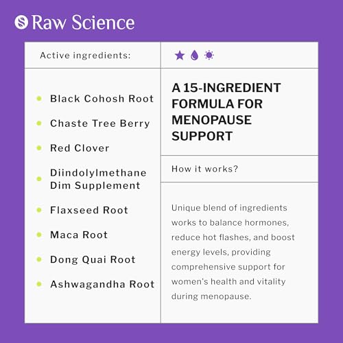 Menopause Supplements for Women - Black Cohosh for Menopause Hot Flashes, Night Sweats & Hormone Balance with DIM, Vitex, Dong Quai, Red Clover - Complete Menopause Support Vaginal Health, 60 Capsules - Image 3