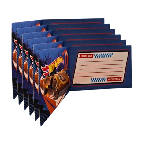 BeenSmile, Hotwheels, convites de aniversário infantis, cartões convites de aniversário crianças divertidas, invitações para festas dos seus personagens favoritos, 6 unidades