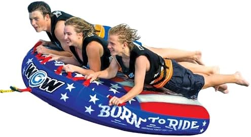 WOW Sports Born to Ride Towable Tube for Boating - 1 to 3 Person ...