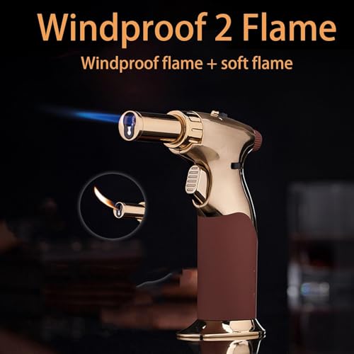 Encendedor metálico a gas recargable resistente al viento miniatura 2