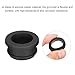 MECCANIXITY 6Pcs Snap Rubber Grommet Plug Mount Dia 21mm ID 16.5mm Seal Anti-Scratch for Electrical Box Cable Pipe Black